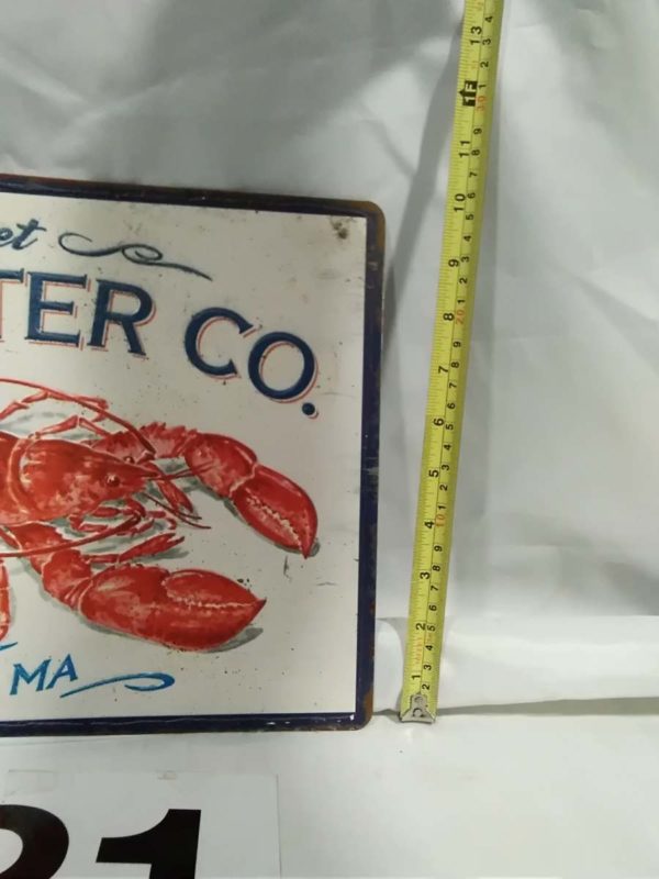 lot 321 metal Lobster sign - Image 3