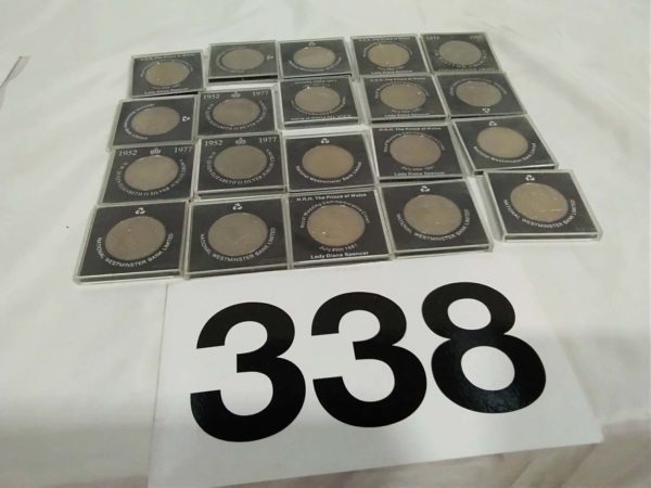 lot 338 quantity of cased commemorative coins