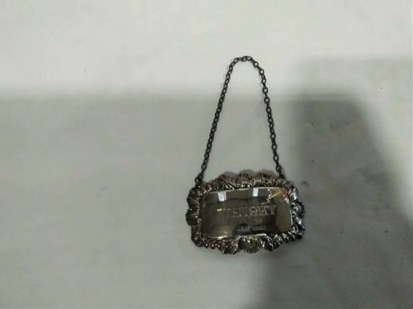 lot 347 vintage sterling silver decanter label-whisky