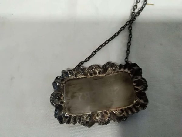 lot 349 vintage sterling silver decanter label-sherry - Image 3