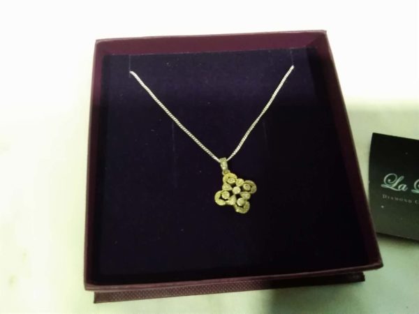 lot 361 boxed sterling silver diamond pendant necklace