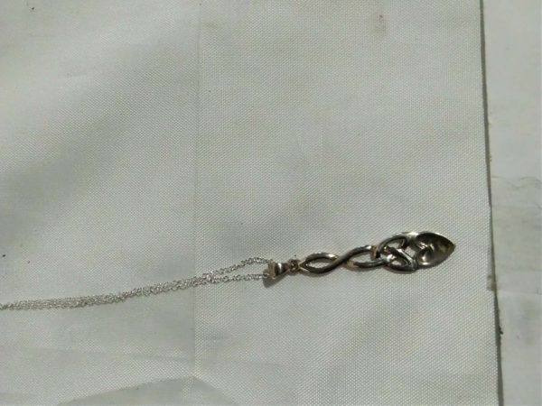 lot 363 sterling silver Welsh love spoon pendant necklace - Image 5