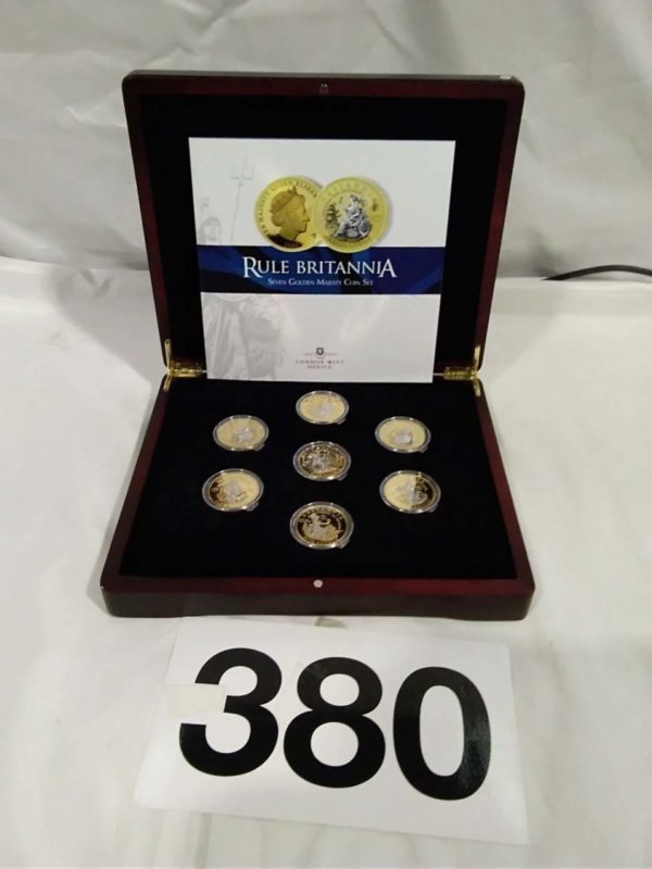 lot 380 Rule Britannia Seven golden majesty coin set complete - Image 2