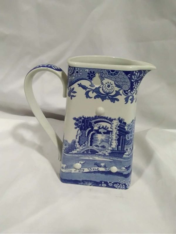 lot 410 Spode wall mountable jug blue & white