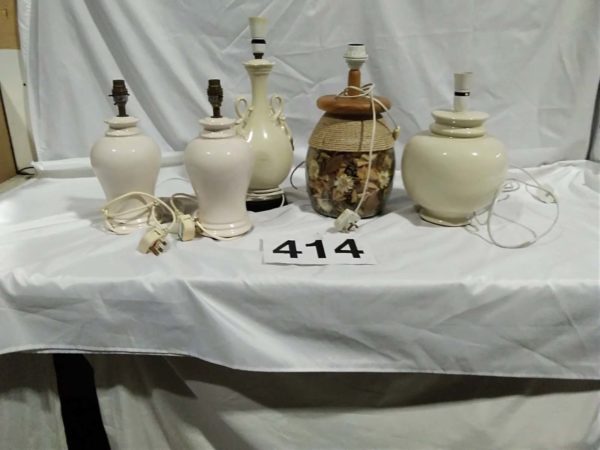 lot 414 assorted lamps