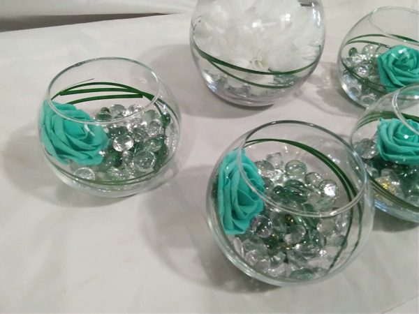 lot 420 table center pieces 4 small 1 large - Image 5