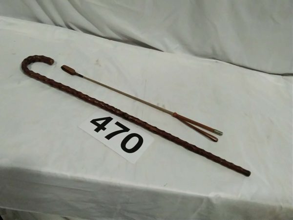 lot 470 walking stick & whip - Image 2