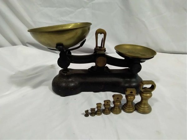 lot 473 vintage scales & weights