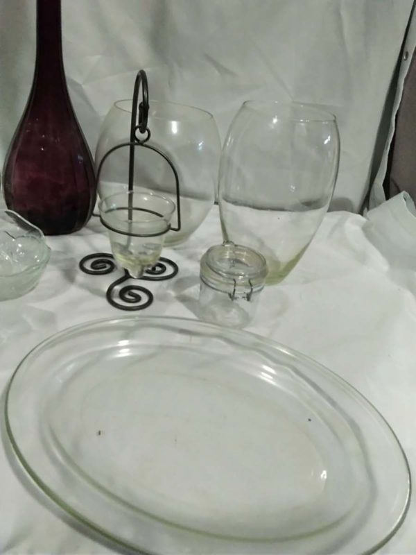 lot 474 glass wear inc Punch bowl, vases  etc - Image 3