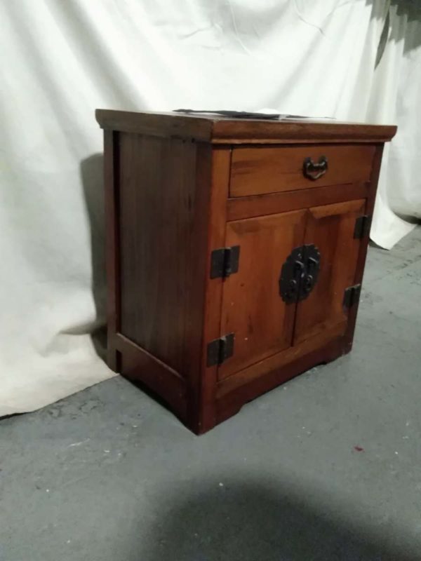 lot 158 miniature cabinet with cupboard & drawer - Image 5