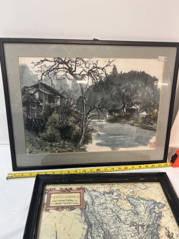 Lot 1072 – 2 Pieces Artwork Including Japanese Watercolour - Image 3