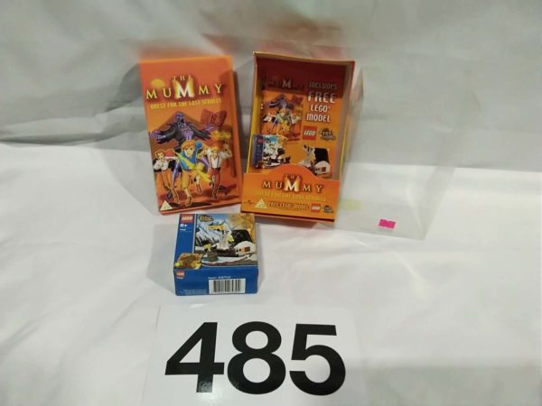 lot 485 Lego set The Mummy Promo set VHS & lego set ( sealed)