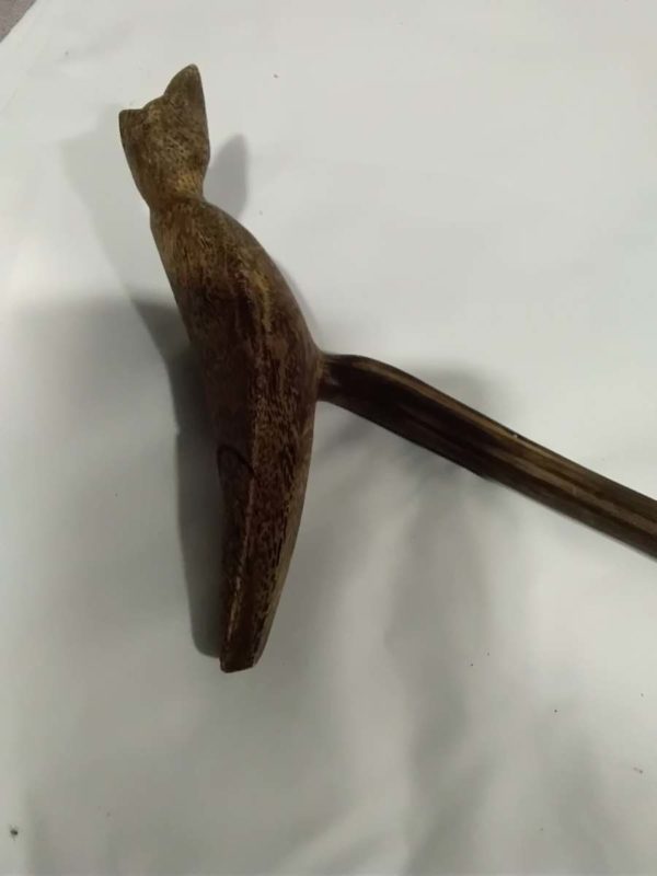 lot 496 3 walking sticks & carved thumb stick - Image 2