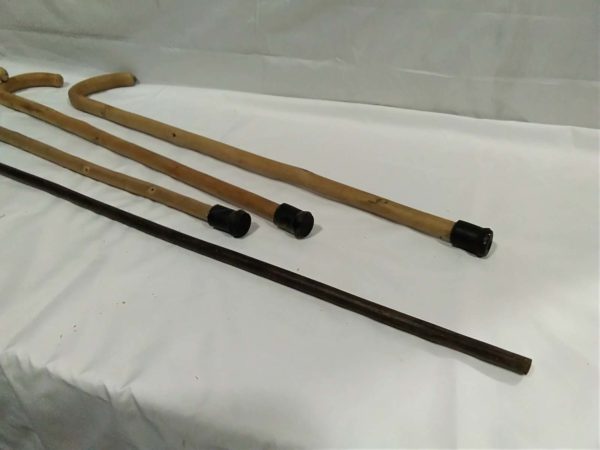 lot 496 3 walking sticks & carved thumb stick - Image 5