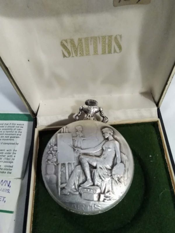 lot 505 Vintage Smiths pocket watch – original case & paperwork - Image 4