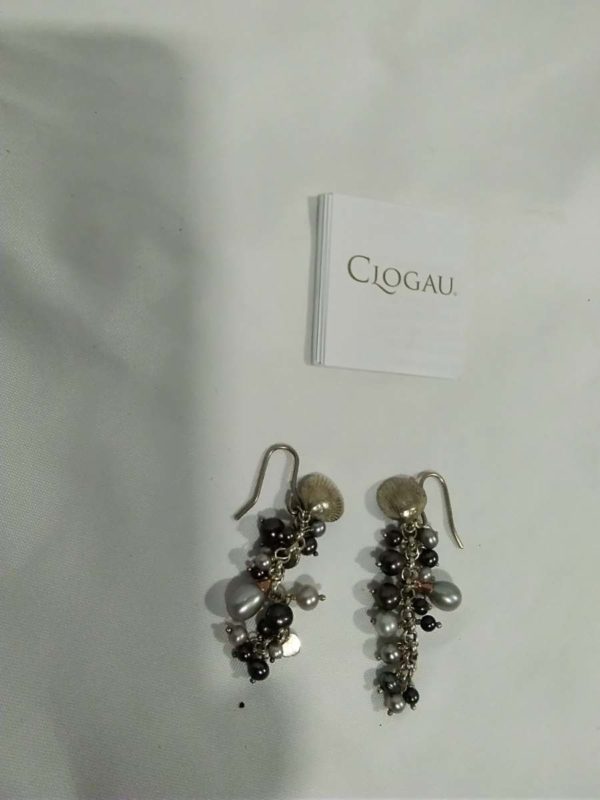 lot 506 Clogau sterling silver & pearl Beachcomber Earrings & COA - Image 3