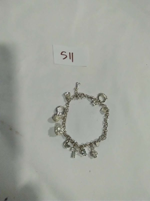 lot 511 sterling silver charm bracelet - Image 2