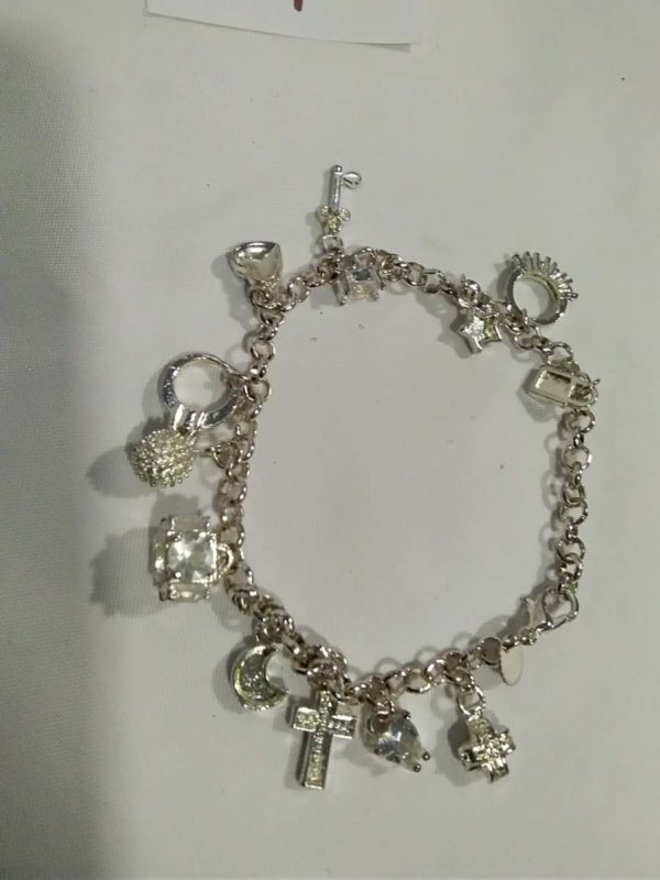 lot 511 sterling silver charm bracelet