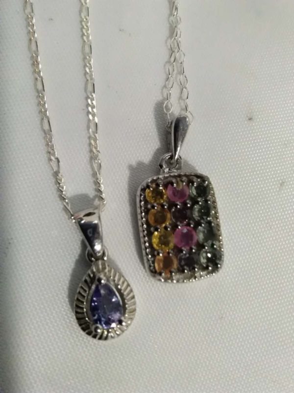 lot 518 2x sterling silver pendant necklaces - Image 4