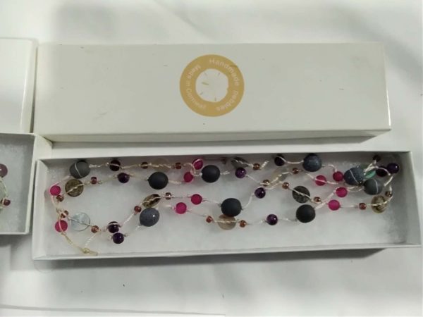 lot 529 2 cased handmade Pebbles Cornish necklaces - Image 3