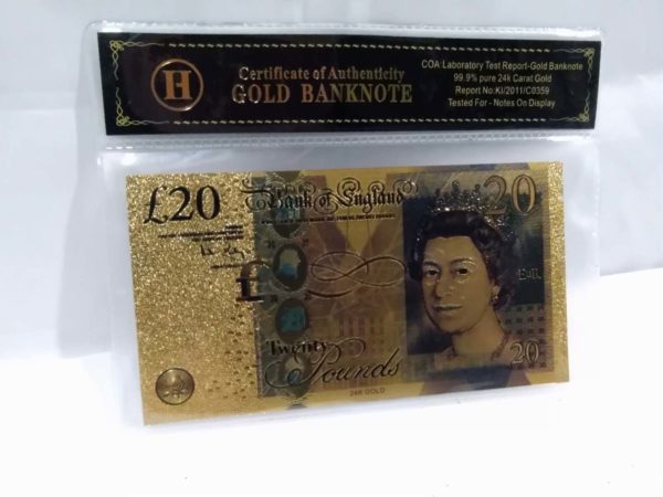 lot 535 99.9% pure 24K  carat gold laboratory test report – gold banknote - Image 4