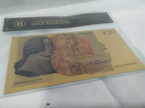 lot 535 99.9% pure 24K  carat gold laboratory test report – gold banknote - Image 3