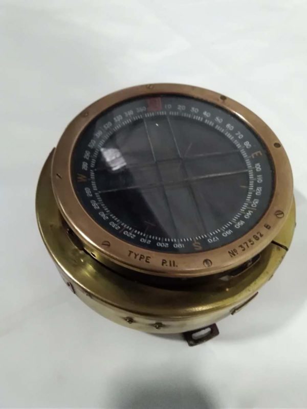 lot 538 military brass cased compass - Image 5