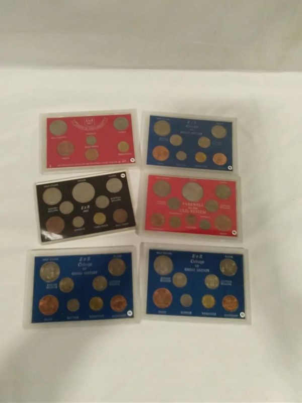 lot 552 6x cased coinage sets