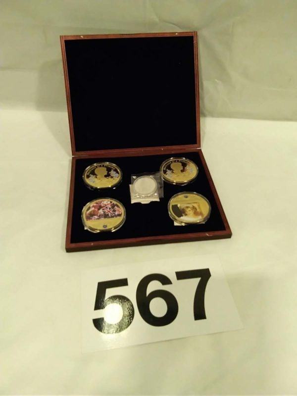 lot 567 cased Princess Diana collectables coins - Image 2