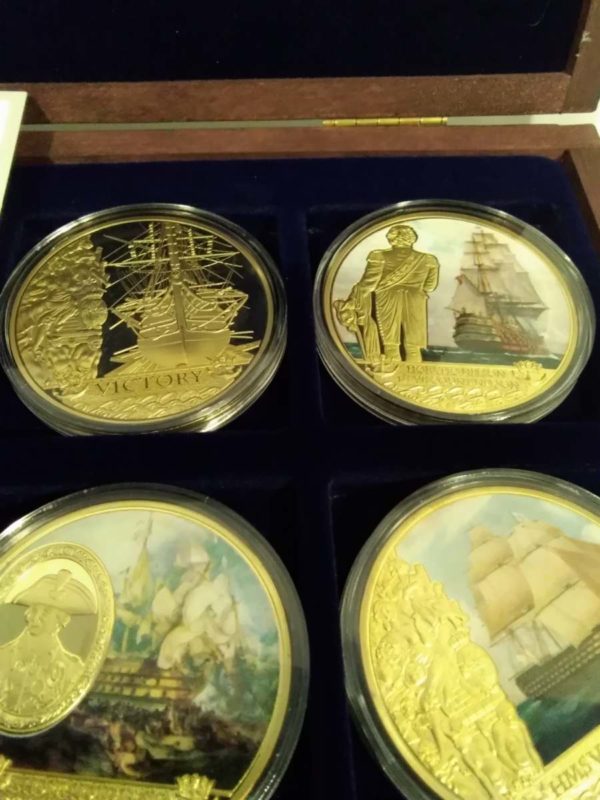 lot 568 250 years HMS Victory cased coins - Image 6