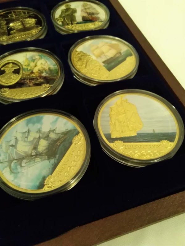 lot 568 250 years HMS Victory cased coins - Image 4