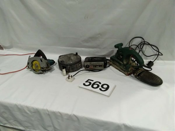 lot 569 power tools & extension lead