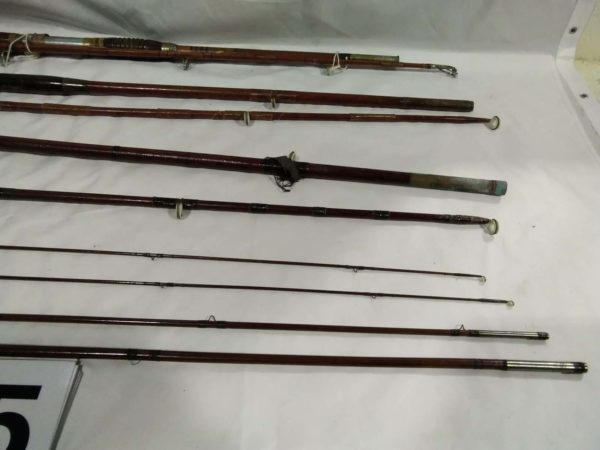 lot 585 vintage / antique fishing rods – 1 split cane & 2 rods - Image 5