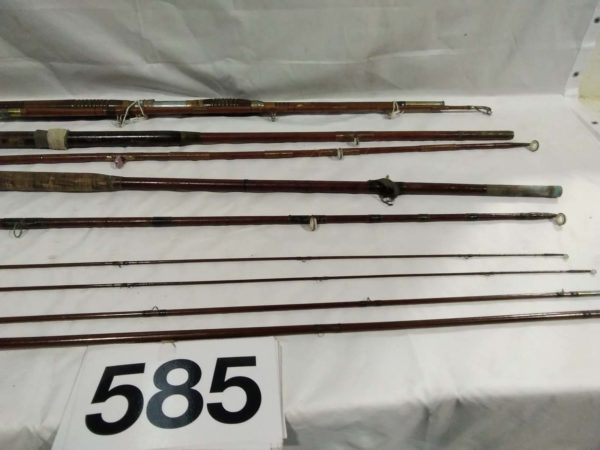 lot 585 vintage / antique fishing rods – 1 split cane & 2 rods - Image 3