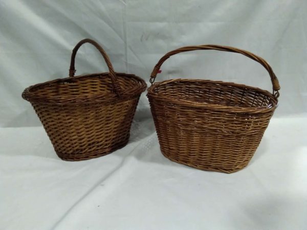 lot 590 2 x wicker shopping basket