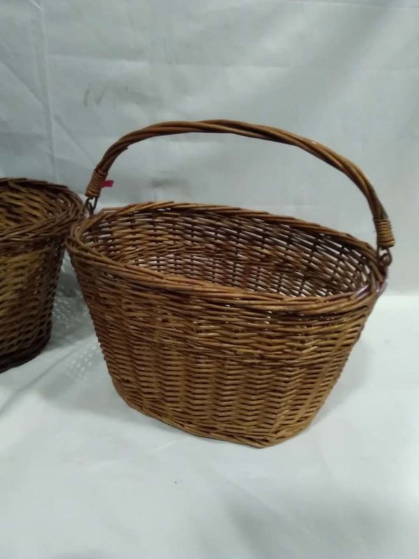 lot 590 2 x wicker shopping basket - Image 4