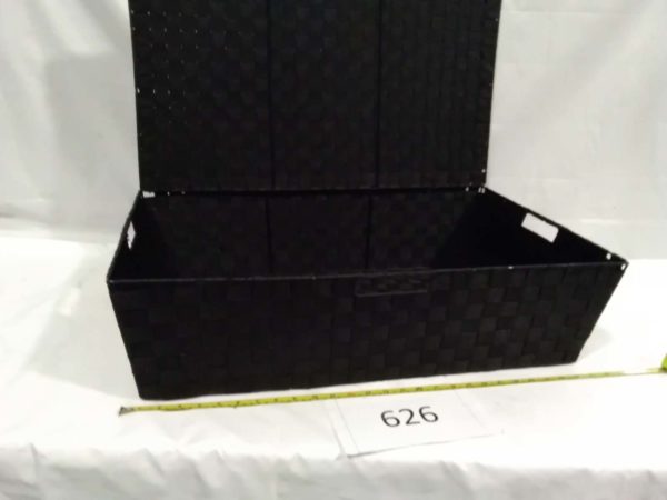 lot 626 Storage Box Black 28″ x18″ x8″ - Image 3