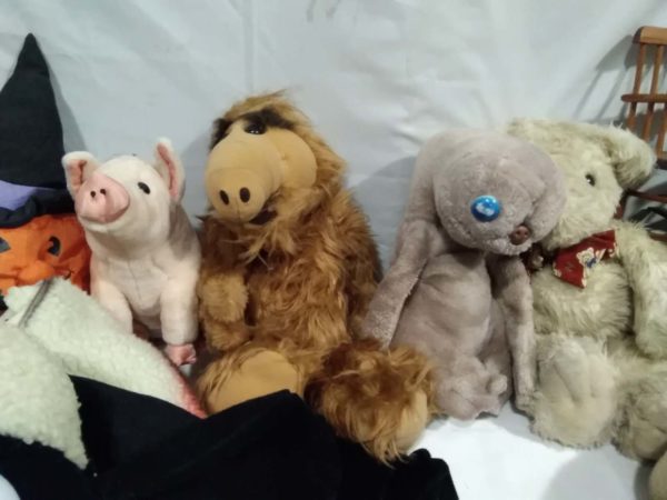 lot 628 Quantity of Cuddly Toys Winnie the Pooh Et ect Wooden chairs and Fancy dress items - Image 6