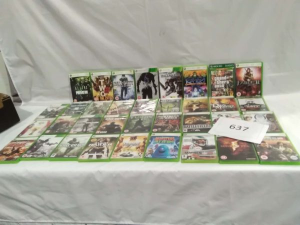 lot 637 Xbox 360 games