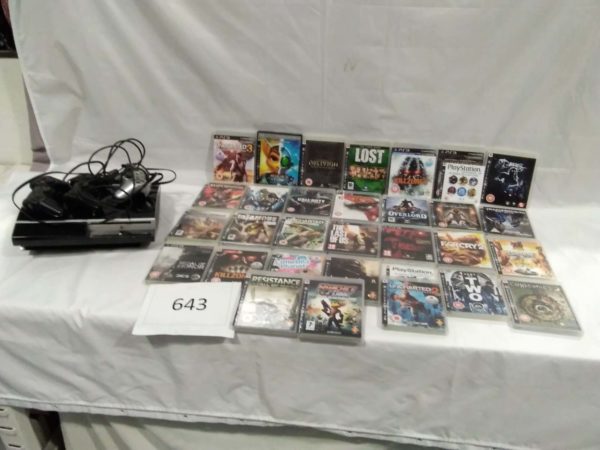 lot 643 Play station 3 console & games