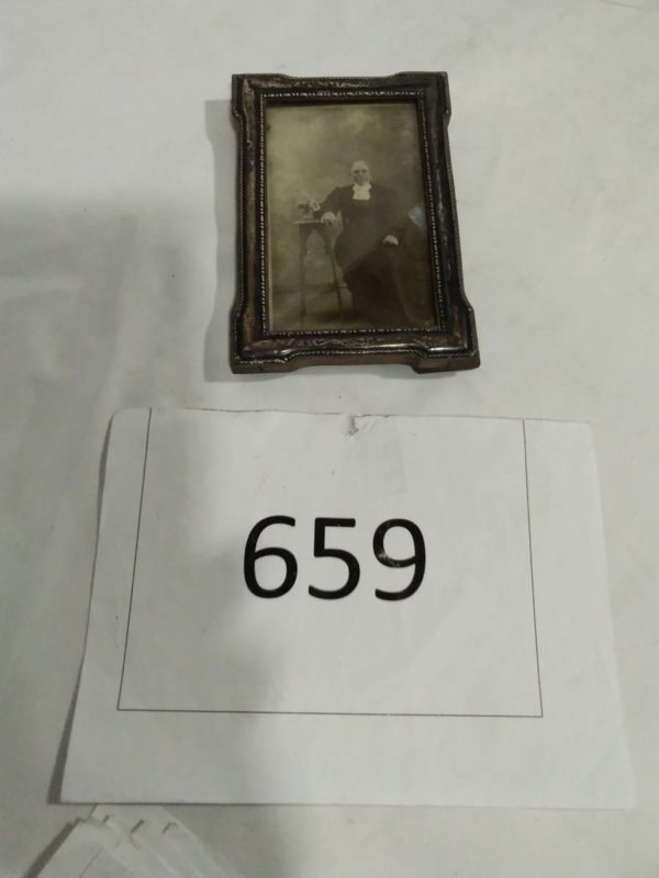 lot 659 hallmarked sterling silver photograph frame - Image 2