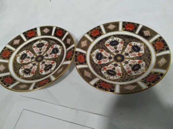 lot 670 2x Royal Crown Derby Imari saucers 1128 pattern - Image 4