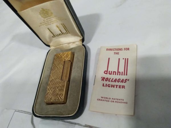 lot 671 genuine vintage Dunhill Gold plated lighter - Image 2