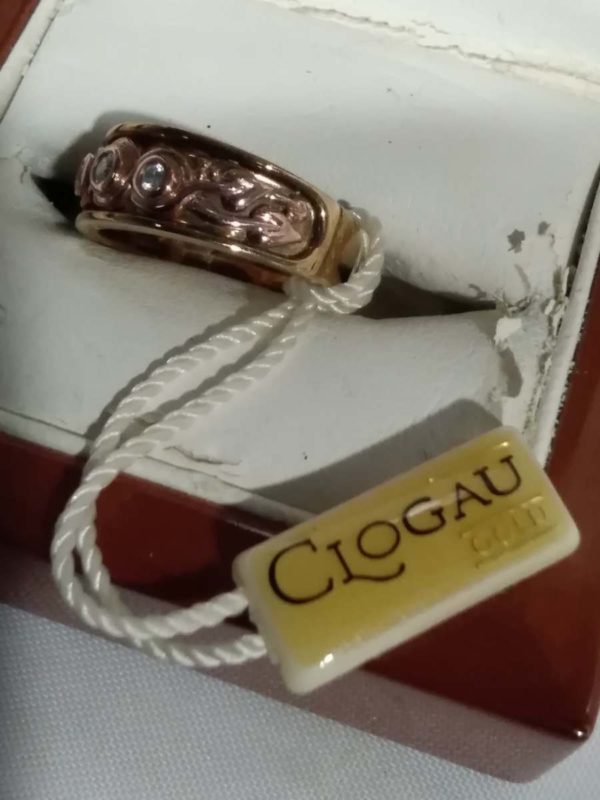 lot 681 limited edition Clogau gold ring marked 375 with diamonds (5.1g) - Image 5