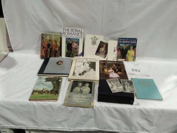 lot 692 Royal family book collection inc rare photo postcards