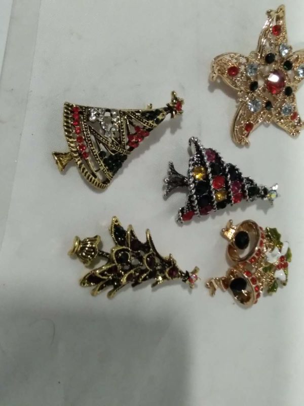 lot 721 5 x Xmas brooches - Image 4