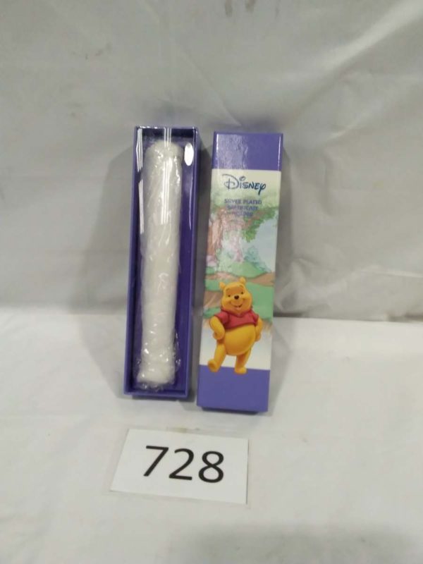 lot 728 Disney Winnie The Pooh silver plated certificate holder