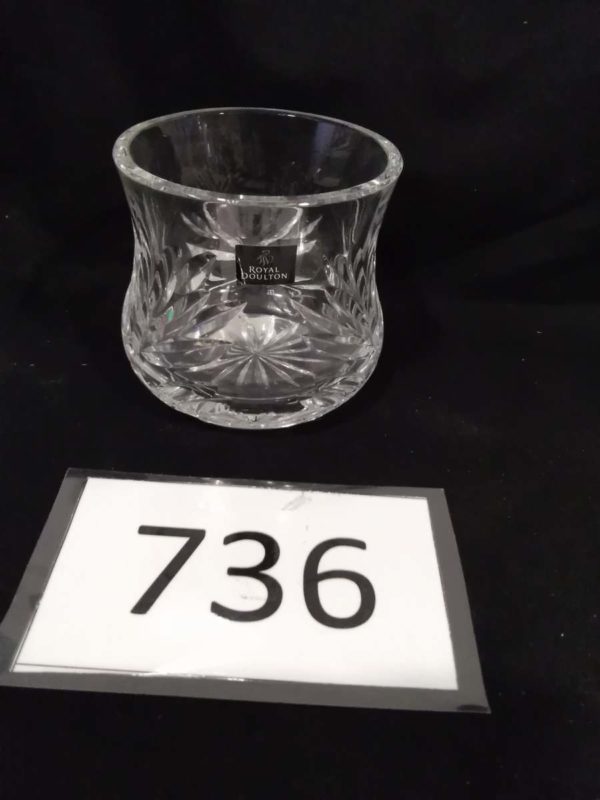 lot 736 Royal Doulton lead crystal vase - Image 3