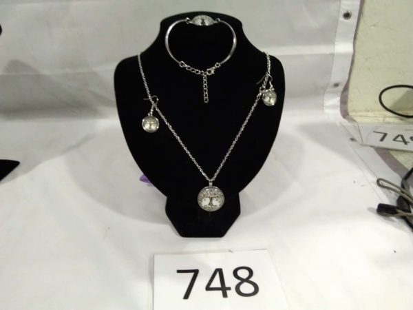 lot 748 tree of life necklace, earrings & bangle - Image 5