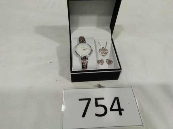 lot 754  boxed Sekonda watch earrings & pendant gift set - Image 2